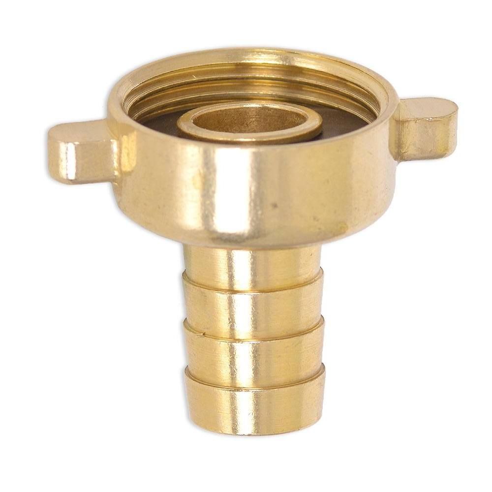4x Brass Hose Tap Connector 3/4 Threaded Garden Water Pipe Adaptor Accessories