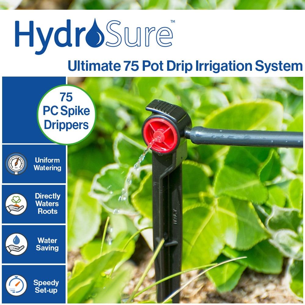 Bag of 100 SALE! Blue Hydro Flow Plant Garden Dripper Stake with Basket 