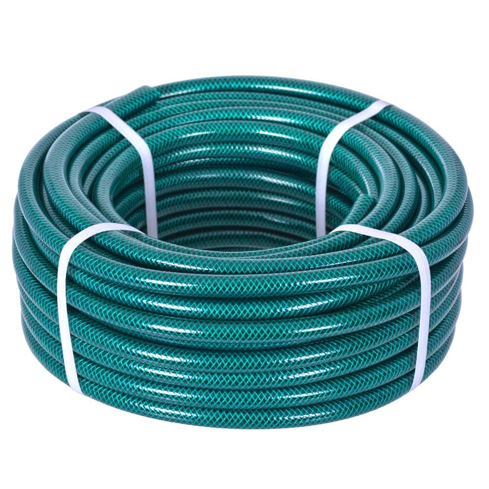 19mm x 10 Metres Green Garden Hose Pipe 10M Reinforced Roll Coil Water Hosepipe 