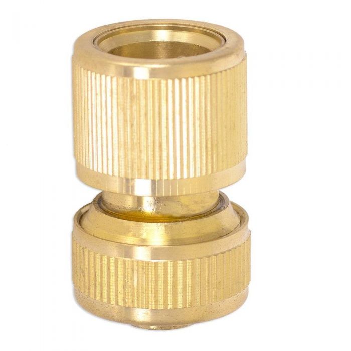 HydroSure Brass Hose End Connector with Waterstop - 13mm (1/2")