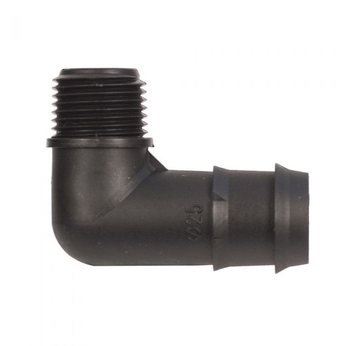 HydroSure Elbow Adaptor - 21mm x 1/2&apos;&apos; BSP Male - Black