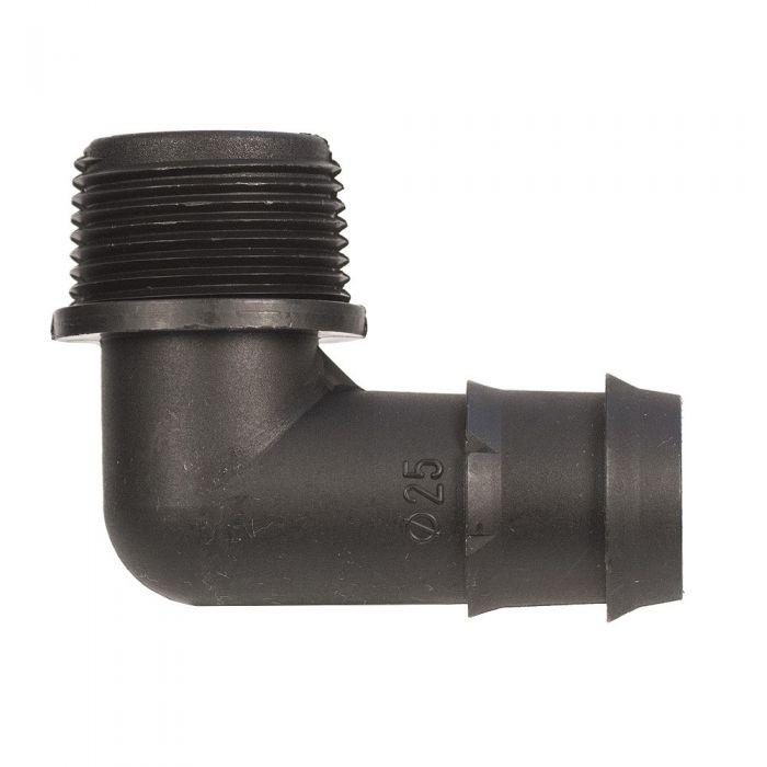 HydroSure Elbow Adaptor - 21mm x 3/4&apos;&apos; BSP Male - Black