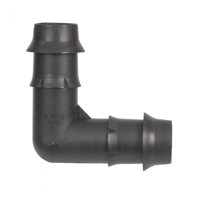 HydroSure Double Barbed Elbow - 18mm - Black