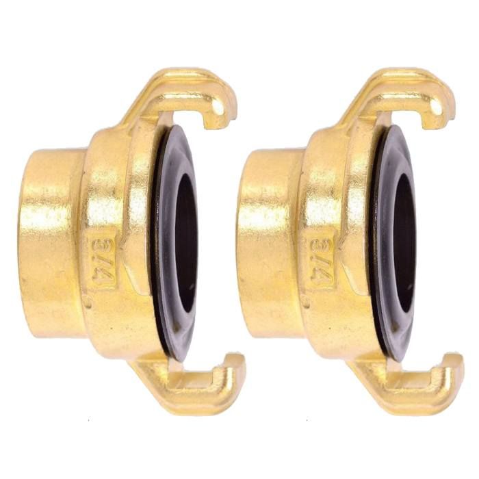 HydroSure Brass Claw Lock Female Threaded Coupling 3/4" (19mm) - Pack of 2. Trust HydroSure twist & lock connectors for professional water irrigation solutions.