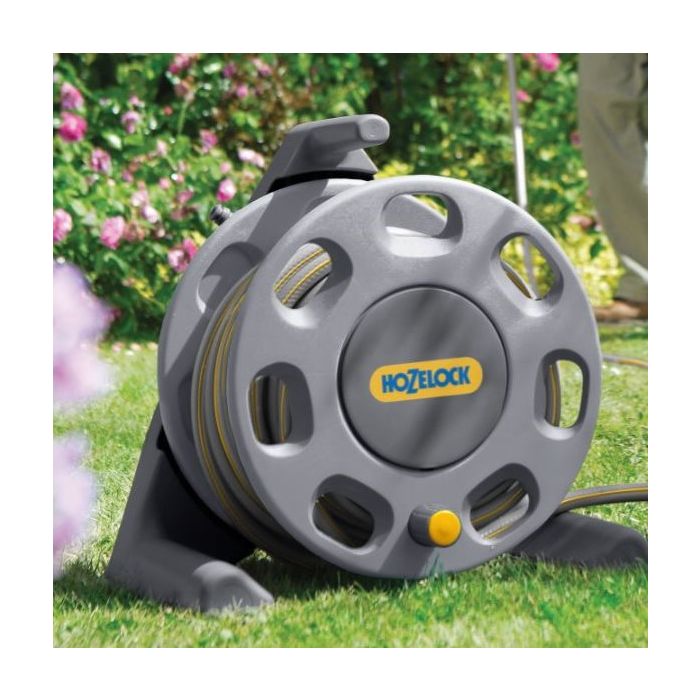 Hozelock Compact Hose Reel with Fittings - 25 Metre - 13mm Hose