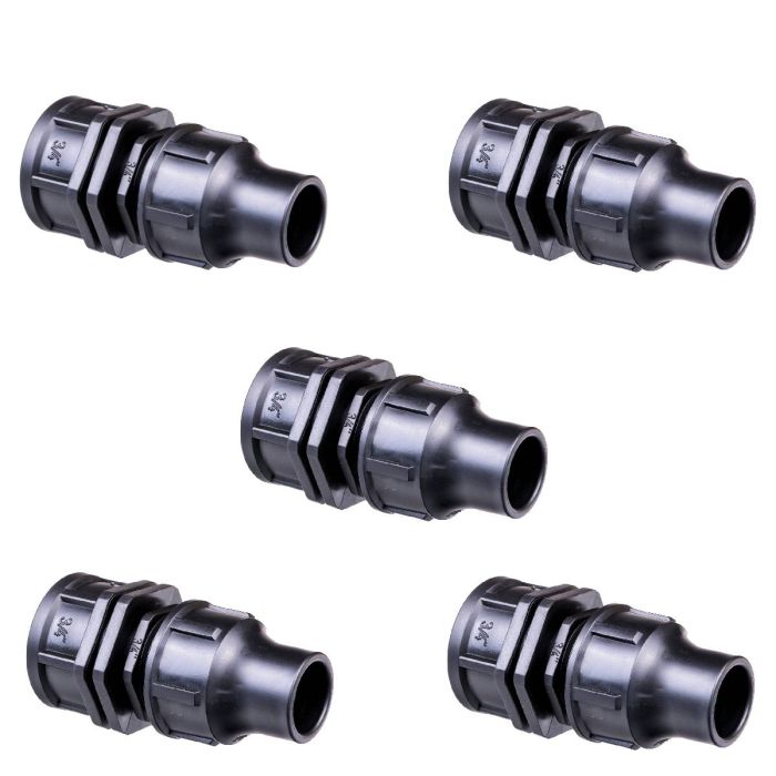 HydroSure Nut Lock - 13/14mm x 3/4&apos;&apos; BSP Female -Pack of 5. A garden watering fitting made from high-grade UV-resistant materials.