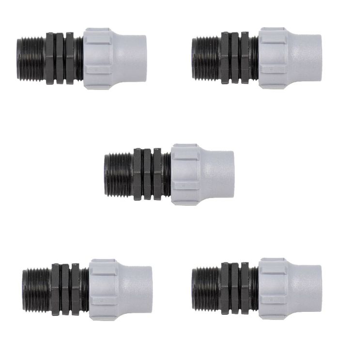 HydroSure Nut Lock - 18mm x 3/4&apos;&apos; BSP Male - Pack of 5. Nut lock connectors work similarly to compression fittings. 