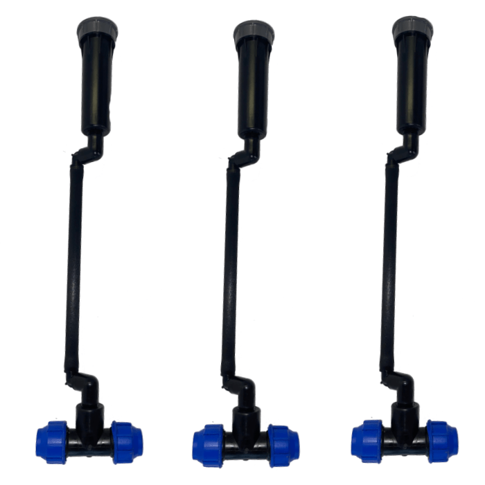Pack of 3 Hunter Pre-Assembled PRS-40 Pro Spray Sprinkler Spray Heads, Pipes & Fittings. Complete with three of our best-selling Hunter PRS-40 2.8 Bar Pro Sprays - 4".