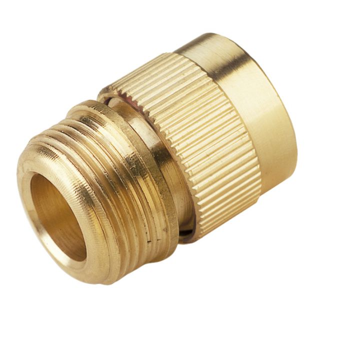 Hydrosure Brass Quick Click Male Thread Connector -3/4". A threaded hose pipe adapter compatible with quick-click outside tap connectors.