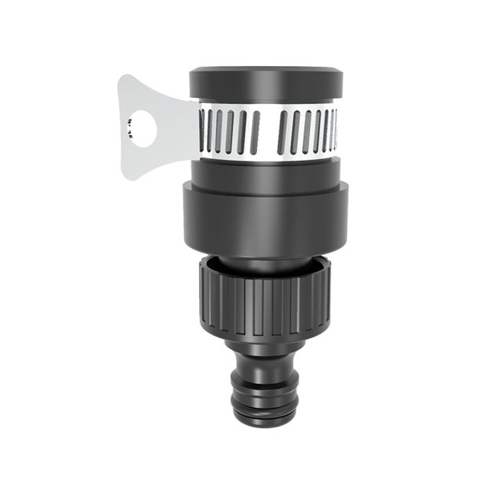HydroSure Round Indoor Tap Connector – 3/4”. Connect a hose pipe to a mixer tap or kitchen tap.