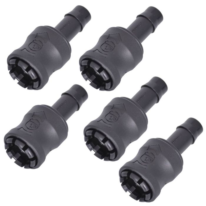 HydroSure Quick Click to Barb Connector - 13mm - Black - Pack of 5