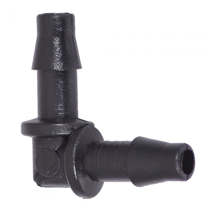 HydroSure Barbed Elbow Connector - 4mm - Black - Pack of 50