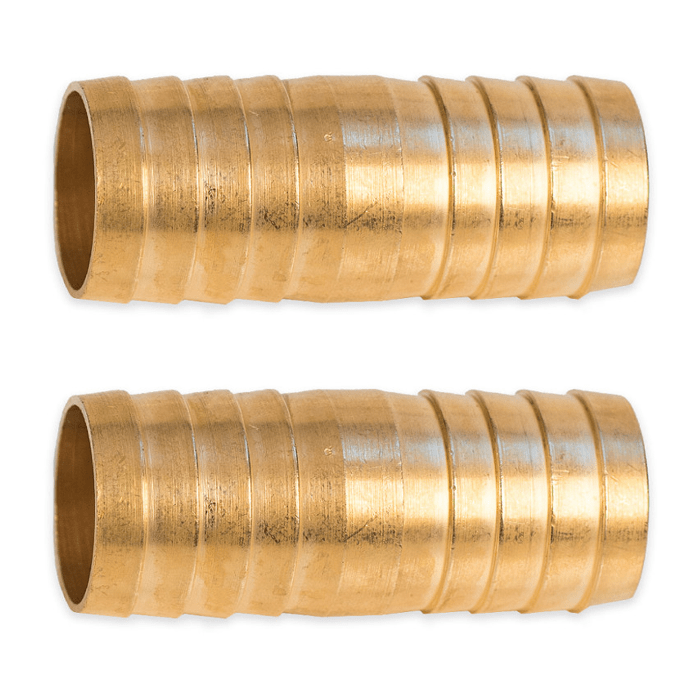 HydroSure Brass Hose Joiner - 13mm. A brass barbed fitting for joining & repairing garden hose pipes. 