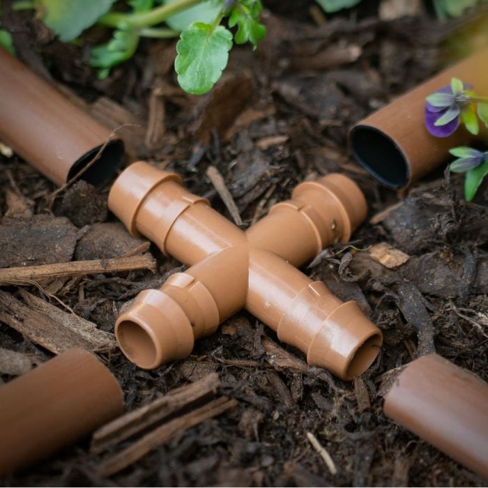 HydroSure Barbed Tee Connector for Micro Drip Irrigation Systems
