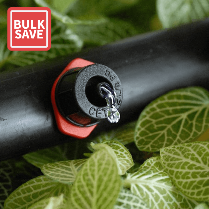 Buy a pack of 100 CETA drippers and enjoy a saving on prices per dripper. Shop Bulk Savings at Water Irrigation.