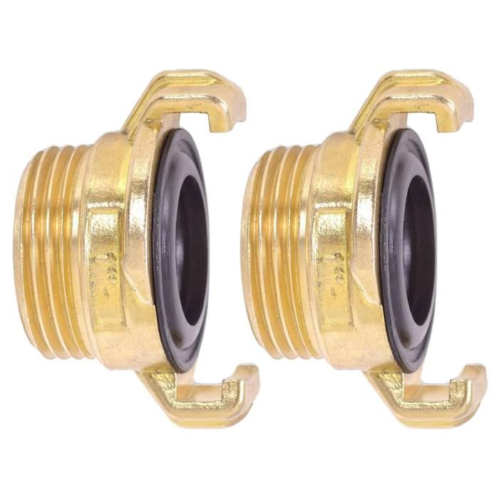 HydroSure Brass Claw Lock Male Threaded Coupling 1"/25mm -  Pack of 2. Join two 25mm or 1" hose pipes using this twist lock hose fitting.