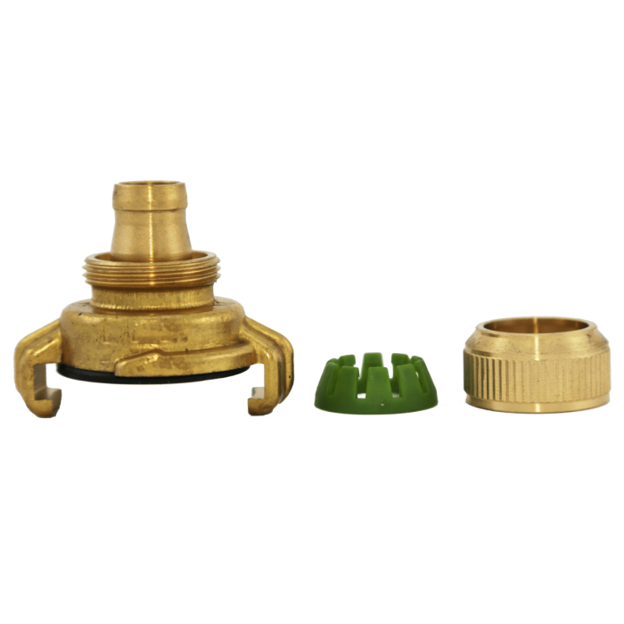 HydroSure Brass Claw Lock Female Quick Connector 3/4" (19mm). Enables a simple connection from a claw lock to a garden hose pipe. 