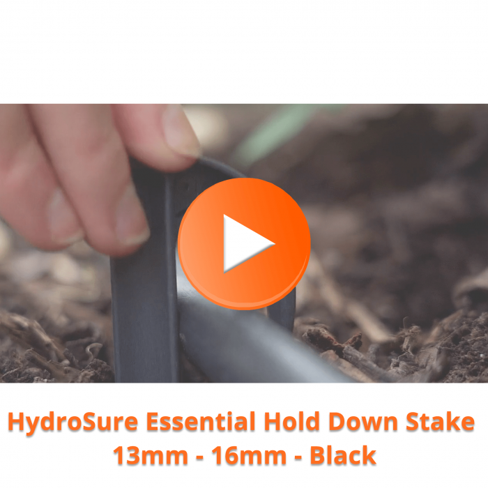 HydroSure Hold Down Stake - 13mm to 25mm - Black - Pack of 25