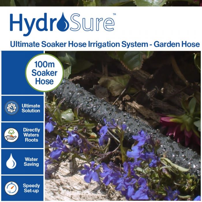 HydroSure Ultimate 100m Soaker Hose Irrigation System - Garden Hose
