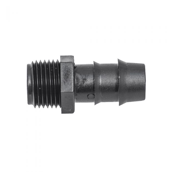 HydroSure Adaptor Barb - 18mm to 1/2" BSP Male -  Black