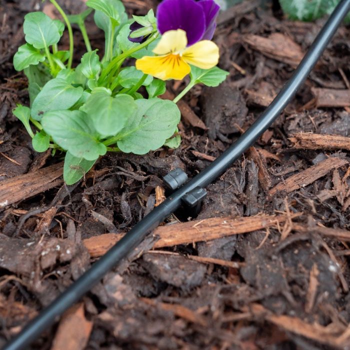 HydroSure Ultimate 75 Pot Drip Irrigation System. Simply insert the micro pipe onto the barbed outlet of the dripper for targeted watering direct to the roots.