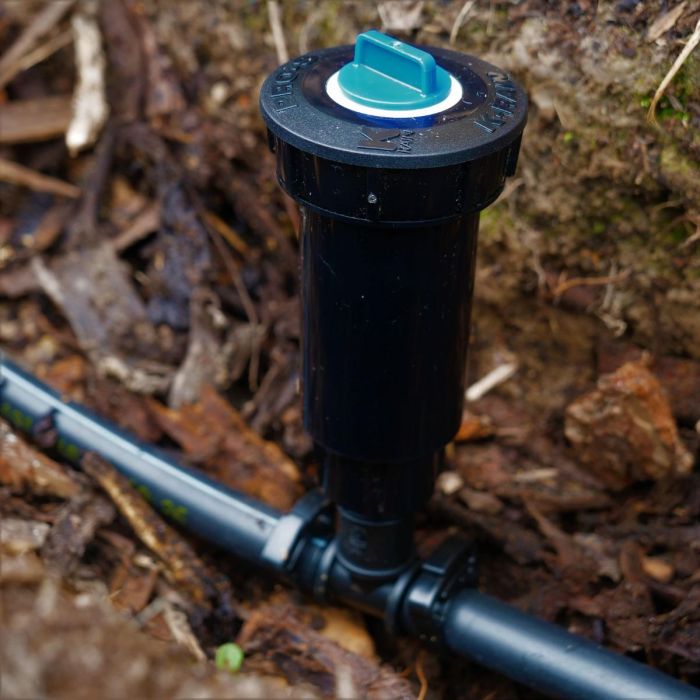 HydroSure Pro S Spray 1/2” Male Riser, Flush Cap and Flow Stop – 4”. complete with water-saving technology that prevents flooding if the pop up sprinkler becomes damaged.