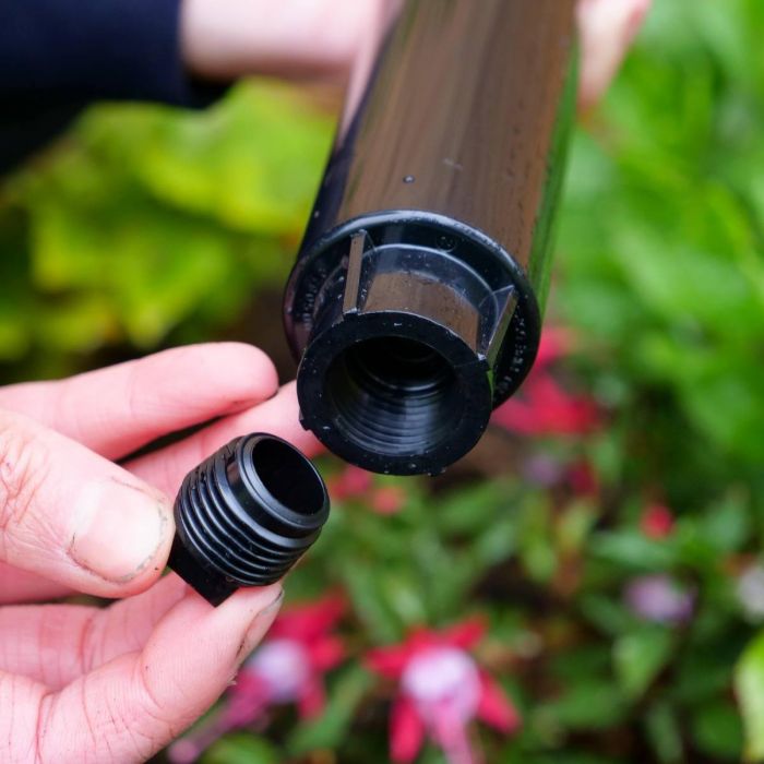 HydroSure Pro S Spray Male Riser, Flush Cap and Check Valve - 6”. A pop up sprinkler complete with a removable plug for side inlet installations.