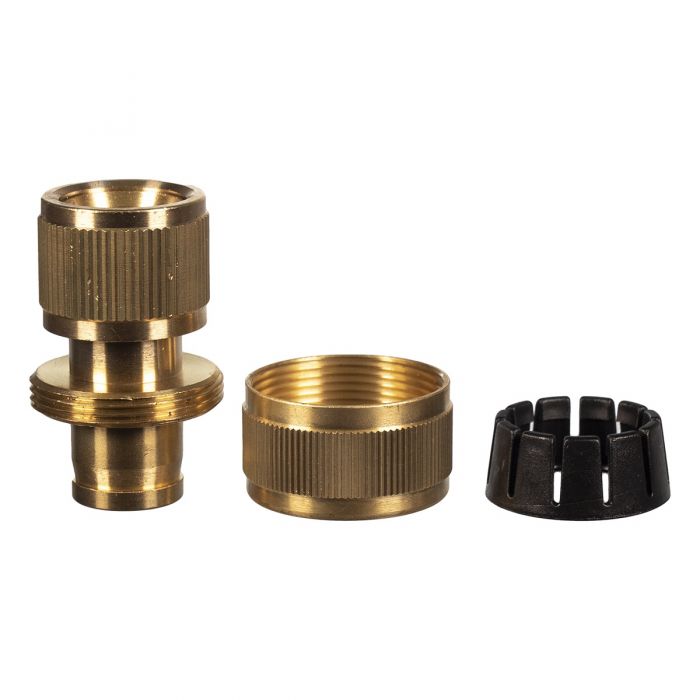 HydroSure Brass Hose End Connector - 19mm (3/4")