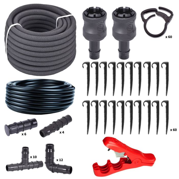 HydroSure Ultimate 30m Soaker Hose Irrigation System - LDPE Pipe. A complete soaker hose kit ideal for keeping your garden watered. 
