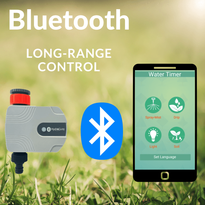 HydroSure Smart Water Timer with Bluetooth. Arrives complete with Bluetooth for long-range control over your irrigation system.