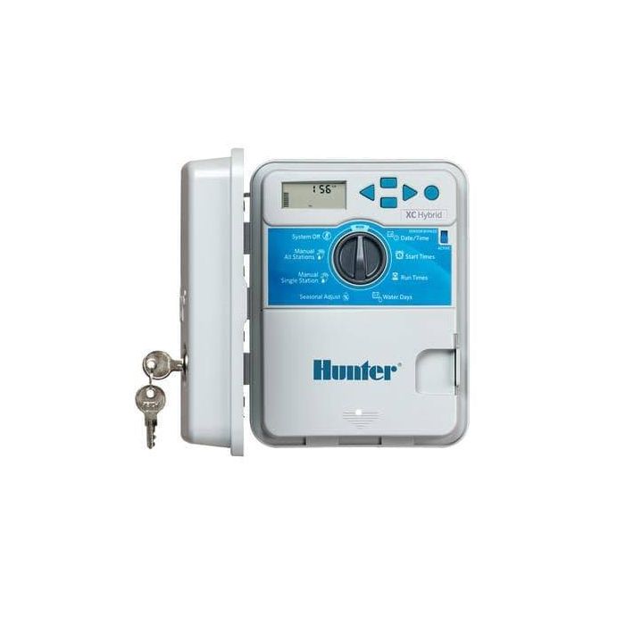 Hunter XC Hybrid 6 Station Outdoor Irrigation Controller. Built with the same water management features as the XC controller, Buy now at Water Irrigation.