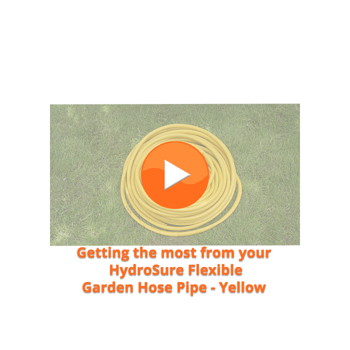 HydroSure Flexible Garden Hose Pipe - 13mm x 30m - Yellow