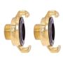 HydroSure Brass Claw Lock Male Threaded Coupling 1/2"/13mm - Pack of 2. A heavy-duty twist & lock fitting for professional irrigation. 