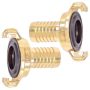 HydroSure Brass Claw Lock Hose Tail 3/4"/19mm - Pack of 2. A rust & weather resistant brass quick fit fitting for heavy-duty & durable performance.