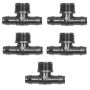 HydroSure Barbed Tee  - 14mm x 3/4&apos;&apos; BSP Male - Black - Pack of 5