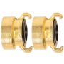 HydroSure Brass Claw Lock to Female Threaded Coupling 1 1/4"/30mm - Pack of 2. Shop professional brass hose fittings at Water Irrigation.