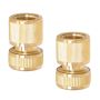 HydroSure Brass Hose End Connector with Waterstop - 13mm (1/2") - Pack of 2