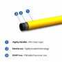 HydroSure Flexible Garden Hose Pipe - 13mm x 100m - Yellow