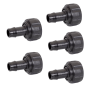 HydroSure Barbed Tap Connector - 3/4" BSP Female x 14mm - Pack of 5. Ideal for connecting micro-irrigation & pop-up sprinkler systems to the tap.