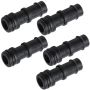 HydroSure Snap On Quick Click Joiner - 13mm - Black - Pack of 5. A one-step solution for joining irrigation pipe or drip line to a garden hose.