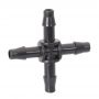 HydroSure Barbed Cross Connector - 4mm - Black - Pack of 50