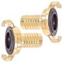 HydroSure Brass Claw Lock Hose Tail 5/8"/15mm - Pack of 2. Professional brass hose fittings designed to function at pressures up to 20 bar.