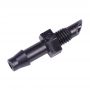 Pack of 100 HydroSure Adaptor - Barb x Thread 4.5mm - Black. A micro irrigation connector for micro drip garden watering systems.