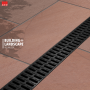 ACO HexDrain Channel with Black Plastic Grating 1m