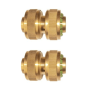 HydroSure Pack of Two - Brass Hose Repair Connector 1/2" (13mm). Connect lengths of garden hose using this brass hose joiner.