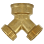 HydroSure Brass Y-Fitting Female to Male 3/4" (19mm). Easily connect to the tap or garden hose to split water flow.