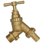 HydroSure Brass Bibtap – ¾” Inlet and 1” Outlet. An outdoor garden tap. Shop now at Water Irrigation.