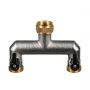 HydroSure Chrome Threaded Two Way Water Distributor - 3/4"