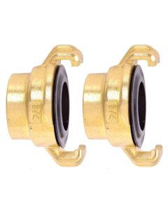 HydroSure Brass Claw Lock Female Threaded Coupling 3/4&quot; (19mm) - Pack of 2. Trust HydroSure twist &amp; lock connectors for professional water irrigation solutions.