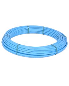 HydroSure MDPE Potable Pipe PE80 20mm x 50m - Blue. Used to transport drinking water. An underground potable water pipe.